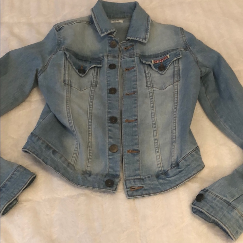 Kids jean jacket size large 14/16